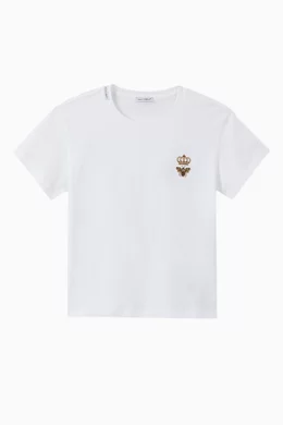 Tシャツ・カットソー Dolce & Gabbana \"BEE AND CROWN\" EMBROIDERED T-SHIRT Dolce and Gabbana | Crown Bee T Shirt | Regular Fit T-Shirts