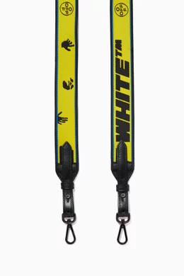 Off white yellow bag strap online