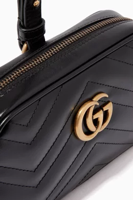 Buy Gucci Black GG Marmont Wrist Wallet in Matelassé Leather for