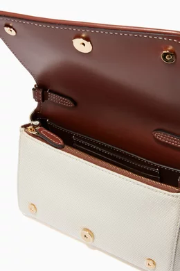 Buy Burberry Brown Small Horseferry Crossbody Bag in Cotton Canvas