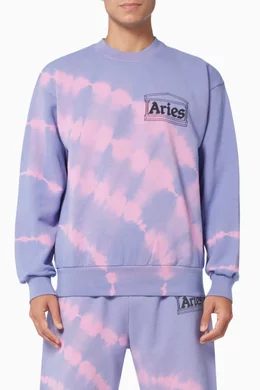 【ARIES】Aged Premium Temple Sweatshirt / LILAC Aries Aged Premium Temple Sweatshirt Lilac | BONKERS