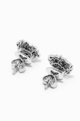 Buy Garrard White Tudor Rose Diamond Earrings in 18kt White Gold