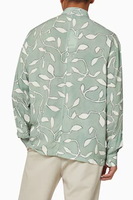 Buy Jacquemus Green La Chemise Baou in Viscose for Men Online