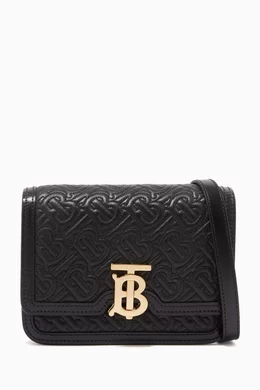 Medium quilted monogram lambskin tb bag on sale