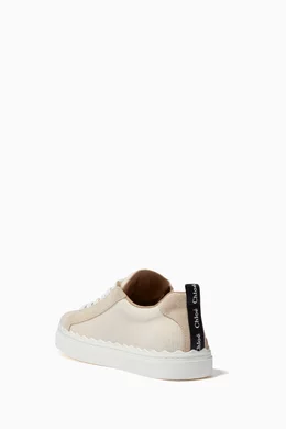 Buy Chloé White Lauren Sneakers in Embroidered Canvas for Women