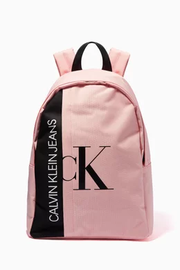 Buy Calvin Klein Pink Logo Backpack in Polyester for Girls Online