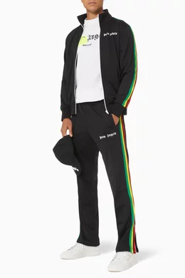 Buy Palm Angels Black Exodus Track Pants in Technical Fabric for