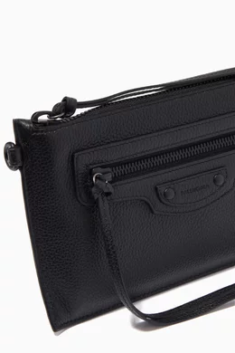 Buy Balenciaga Black Neo Classic XS Pouch in Grained
