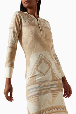 Buy Polo Ralph Lauren Multicolour Southwestern Cotton Henley Dress for Women Online Ounass Kuwait