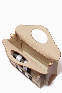 Buy Burberry Neutral Mini Pocket Bag in Check Canvas