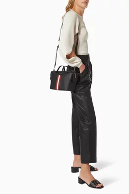 Buy Bally Black Supra Bowling Bag in Leather for Women Online