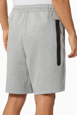Buy Nike Grey Sportswear Tech Fleece Shorts in Cotton for Men