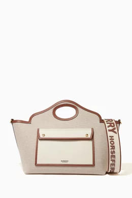 Burberry Bags Mini Logo Graphic Canvas And Leather Pocket Bag Buy