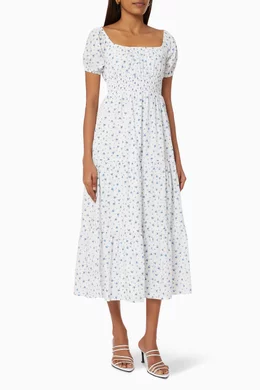 knee length dresses for ladies MATISSE MIDI DRESS IN IVORY SILK SATIN  DE LA VALI OFFICIAL