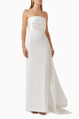 Buy Solace London Neutral Kinsley Maxi Dress in Twill for Women Online |  Ounass Kuwait