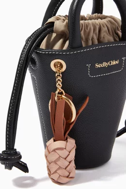 Buy See By Chloé Black Mini Cecilya Tote Bag in Leather for