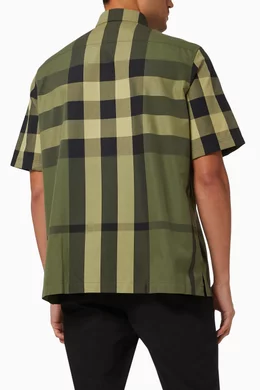 Buy Burberry Green Check Shirt in Cotton for Men Online | Ounass