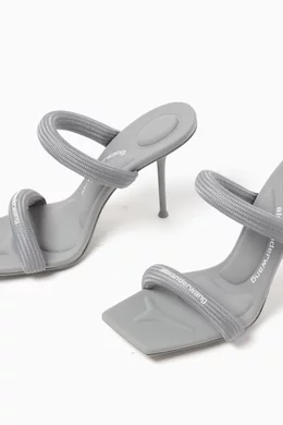 Buy Alexander Wang Grey Julie 105 Padded Tubular Strap Sandals in