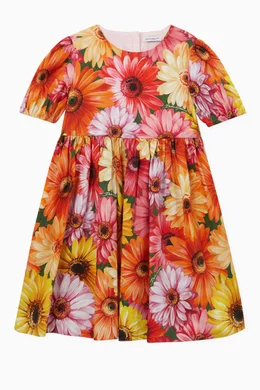 Buy Dolce Gabbana Multicolour Gerbera-daisy Print Dress in