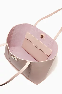 Buy Mulberry Pink Bayswater Tote Bag in Small Classic Grain