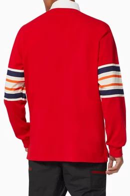 Buy Gucci Red Interlocking G Polo Sweatshirt in Cotton Jersey for