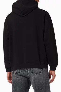 Buy Balenciaga Black BB Pixel Logo Medium Fit Hoodie in Curly