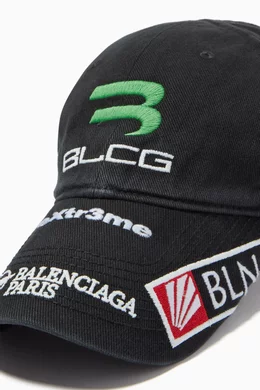 Buy Balenciaga Black Gamer Cap in Organic Cotton for Men Online 