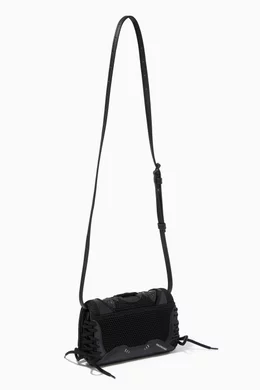 Buy Balenciaga Black Sneakerhead Phone Holder in Mesh & Faux