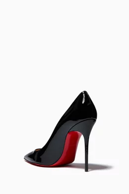 Buy Christian Louboutin Black Kate 100 Pumps in Patent Leather for