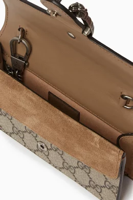 Buy Gucci Brown Super Mini Dionysus Crossbody Bag in GG Supreme