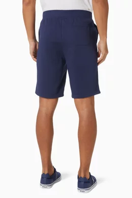 Buy Polo Ralph Lauren Blue Polo Logo Sweatshorts in Cotton Blend