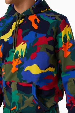 Buy Polo Ralph Lauren Multicolour Polo Pony Camo Hoodie in Double knit Jersey for Men Online Ounass Kuwait