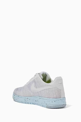 Buy Nike White Air Force Crater FlyKnit Sneakers in Recycled