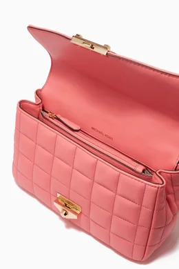 Buy Michael Kors Red Large Soho Shoulder Bag in Quilted Leather