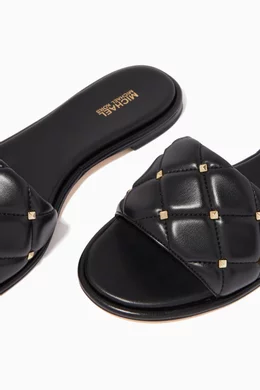 Flat Sandals Michael Kors Studded Slides Buy Michael Kors Black
