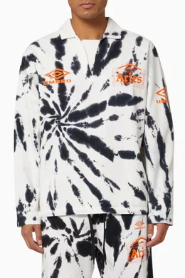 Buy Aries Black x Umbro Tie Dye Pro 64 Pullover in Cotton for Men 