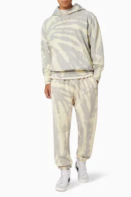 Buy Les Tien Grey Bleach Tie dye Sweatpants in Heavyweight Cotton Fleece for Men Online Ounass Kuwait