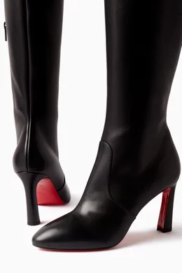 Buy Christian Louboutin Black Eleonor Botta 85 Knee high Boots in Calf Leather for Women Online Ounass Kuwait