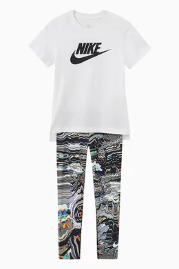 Buy Nike White Sportswear Swoosh Logo T-shirt in Cotton for Girls