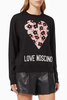 Love moschino heart sweater deals