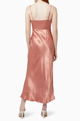 chinese dress ladies Eloise Lace Up Midi Dress Caramel By Shona Joy for SALE