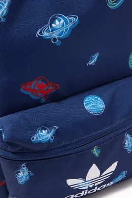 Buy adidas Blue Trefoil Universe Backpack in Primegreen for Boys