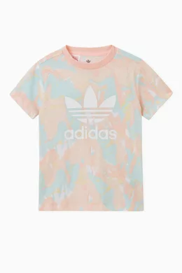 adidas tie dye t shirt dress Adidas Originals Trefoil Tee Dress Summer Dress Tie Dye Batik Pink Navy