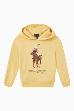 Buy Polo Ralph Lauren Yellow Polo Bear Big Pony Hoodie in Cotton