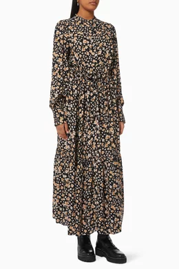chinese dress ladies YAS Women's Yassavanna Long Shirt Dress S. Noos Dress, Mellow Rose/AOP:liro  Print, XS : Amazon.co.uk: Fashion main image 0