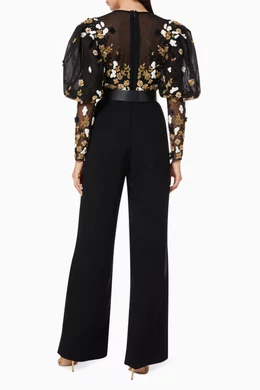 ワンピース Saiid Kobeisy Lace Jumpsuit Saiid Kobeisy Tulle Beaded Jumpsuit With Halter Neckline
