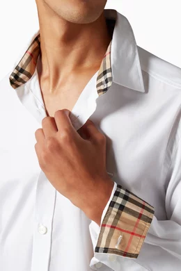 Cotton Shirt Mens White Burberry Shirt Burberry Cotton T-shirt