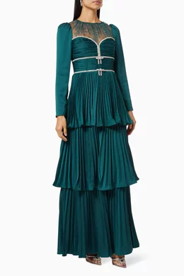 Self portrait plisse dress on sale