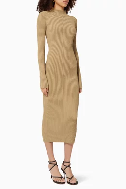 dion lee stripe rib twist dress DION LEE STRIPE RIB TWIST DRESS CLEAR BLUE SIZE:MEDIUM