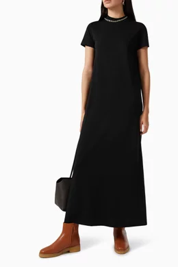 Buy The Row Black Dolores Dress in Jersey for Women Online 